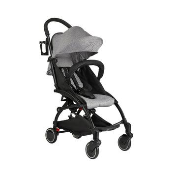 Hibaby Loom buggy – Compact lightweight for the plane – Including cup holder – Gray